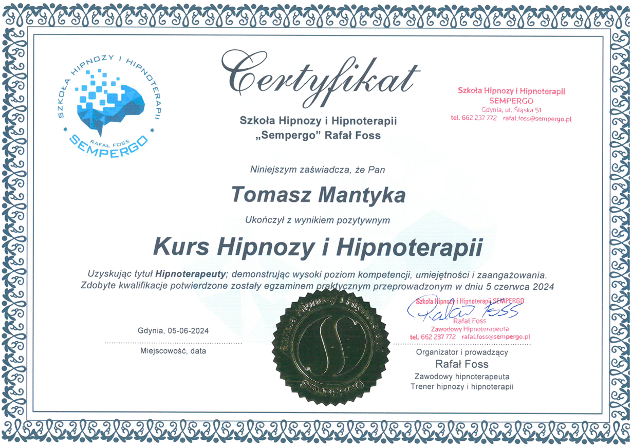 Kurs Hipnozy i Hipnoterapii